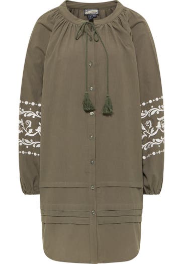 DREIMASTER Casual-Kleid Olivgrün