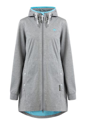 SCHMUDDELWEDDA Übergangsjacke Grau Melange Dunkelaqua