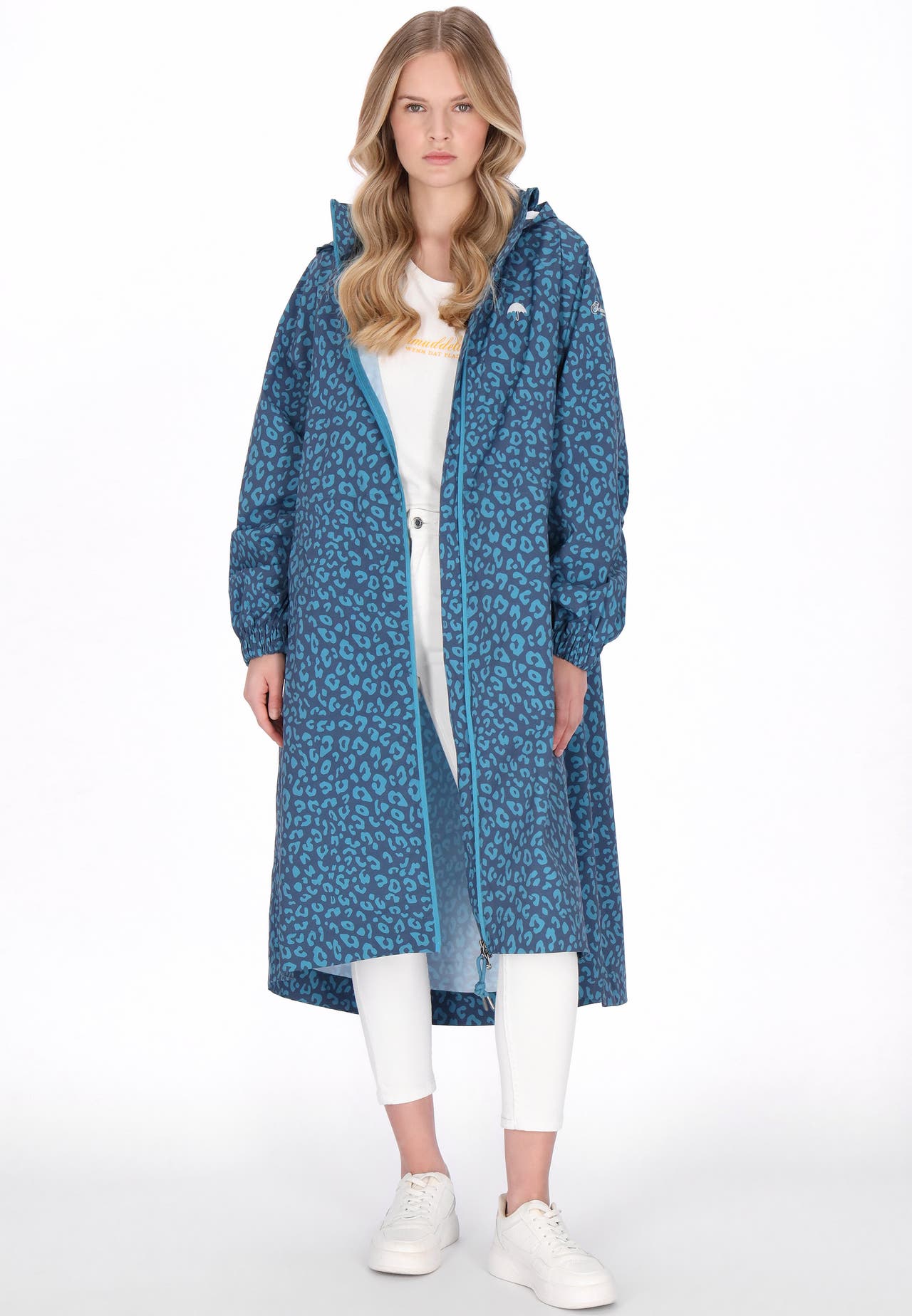SCHMUDDELWEDDA Regenjacke dark aqua navy leo, Bild 1