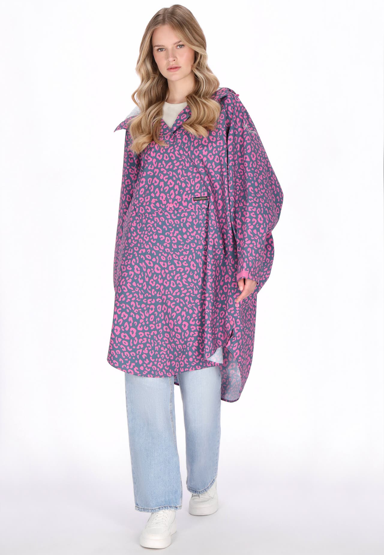 SCHMUDDELWEDDA Regenjacke pink navy leo, Bild 1