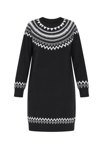 DREIMASTER Casual-Kleid navy offwhite