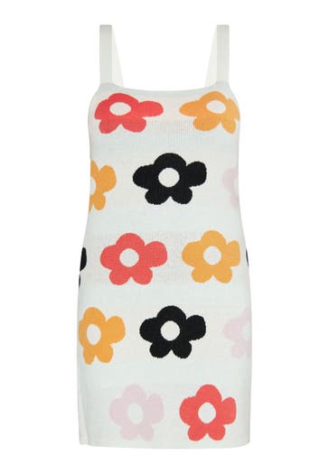 MYMO Casual-Kleid Weiss Mehrfarbig