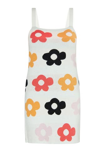 MYMO Casual-Kleid Weiss Mehrfarbig