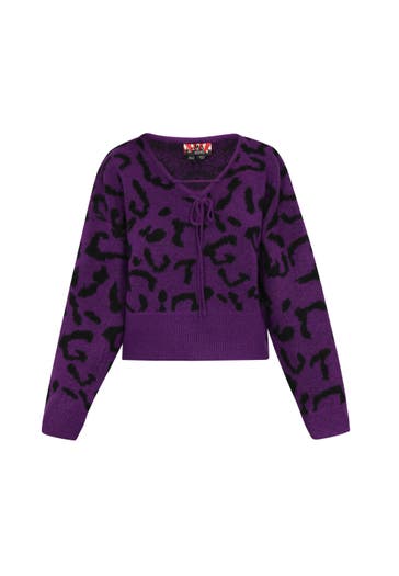 MYMO Pullover purple black