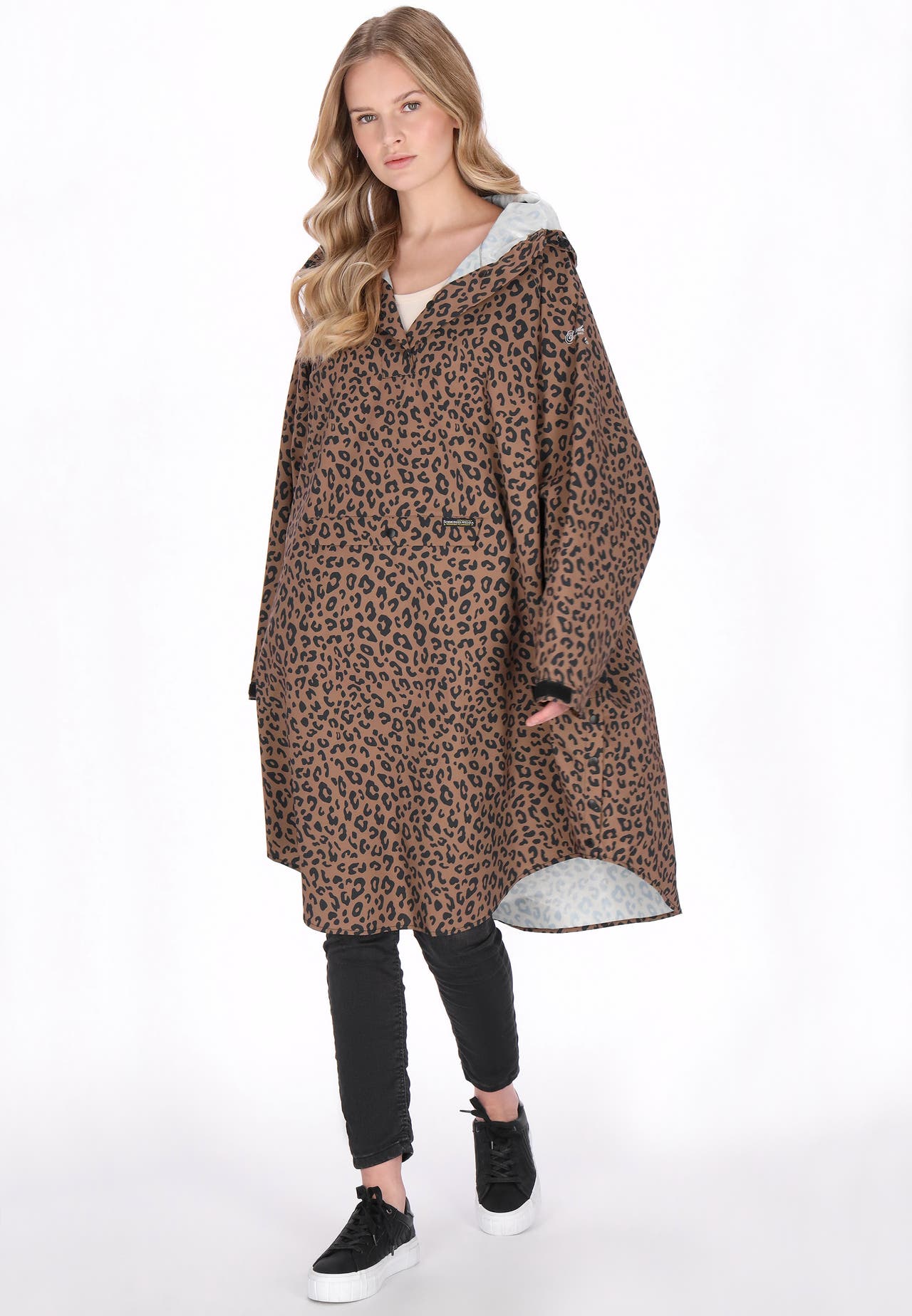 SCHMUDDELWEDDA Regenjacke dark beige black leo, Bild 1