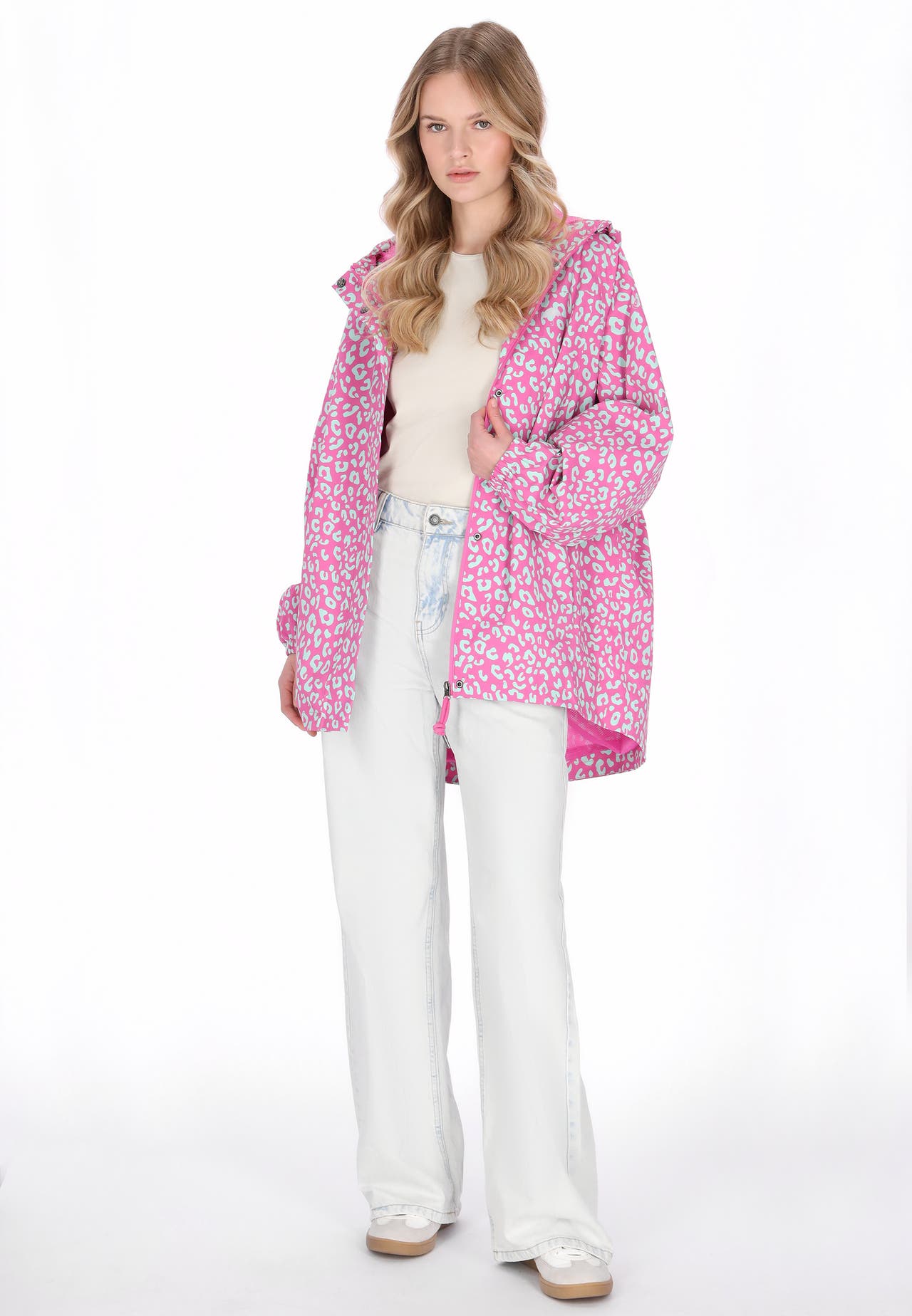 SCHMUDDELWEDDA Übergangsjacke aqua pink leo, Bild 1
