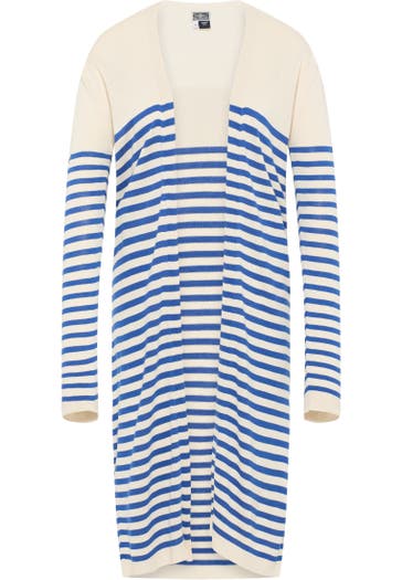 DREIMASTER Strickjacke Wollweiss Blau