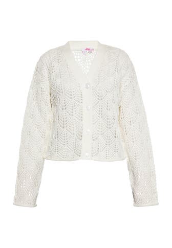 MYMO Strickjacke Weiss