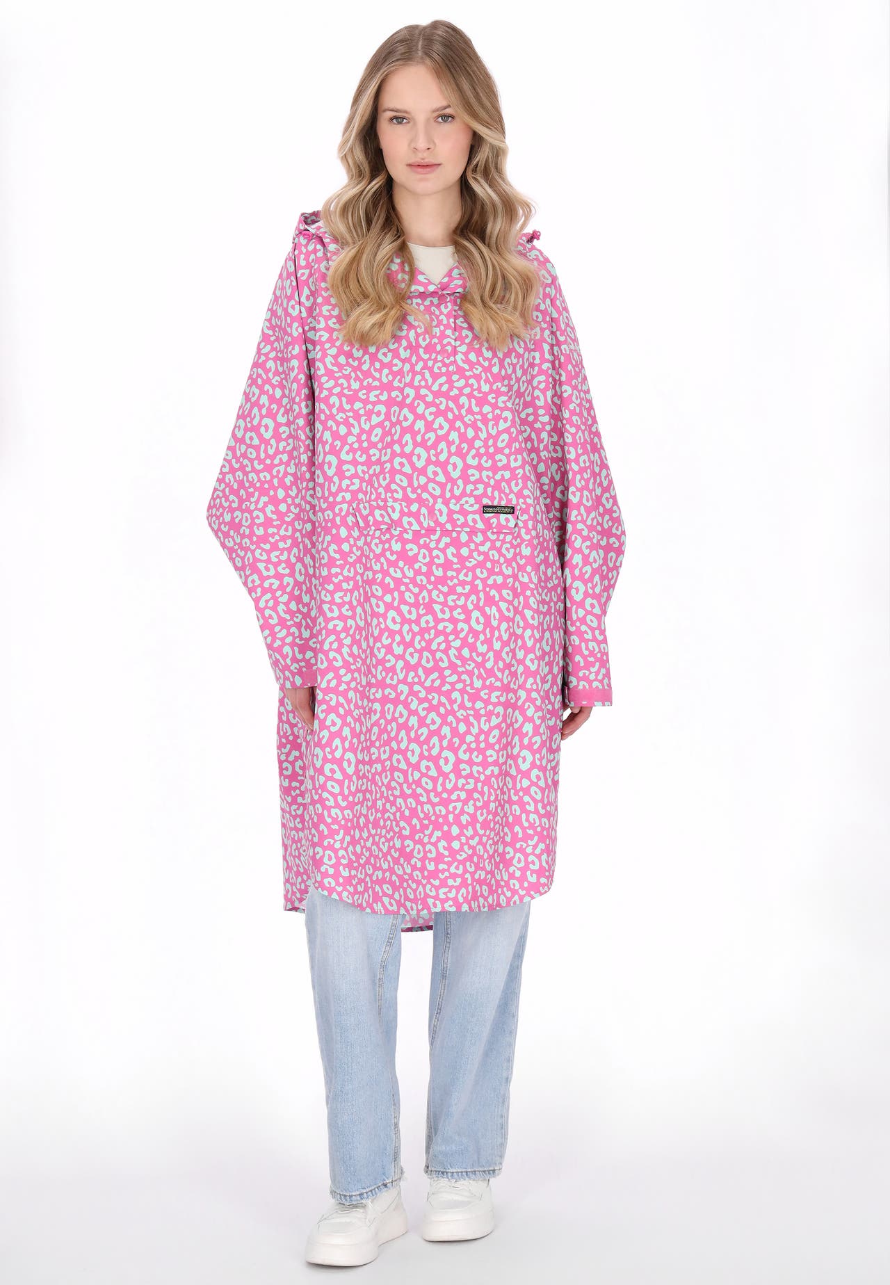 SCHMUDDELWEDDA Regenjacke aqua pink leo, Bild 1
