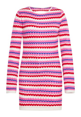 MYMO Casual-Kleid Wollweiss Mehrfarbig