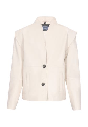 DREIMASTER Lederjacke white