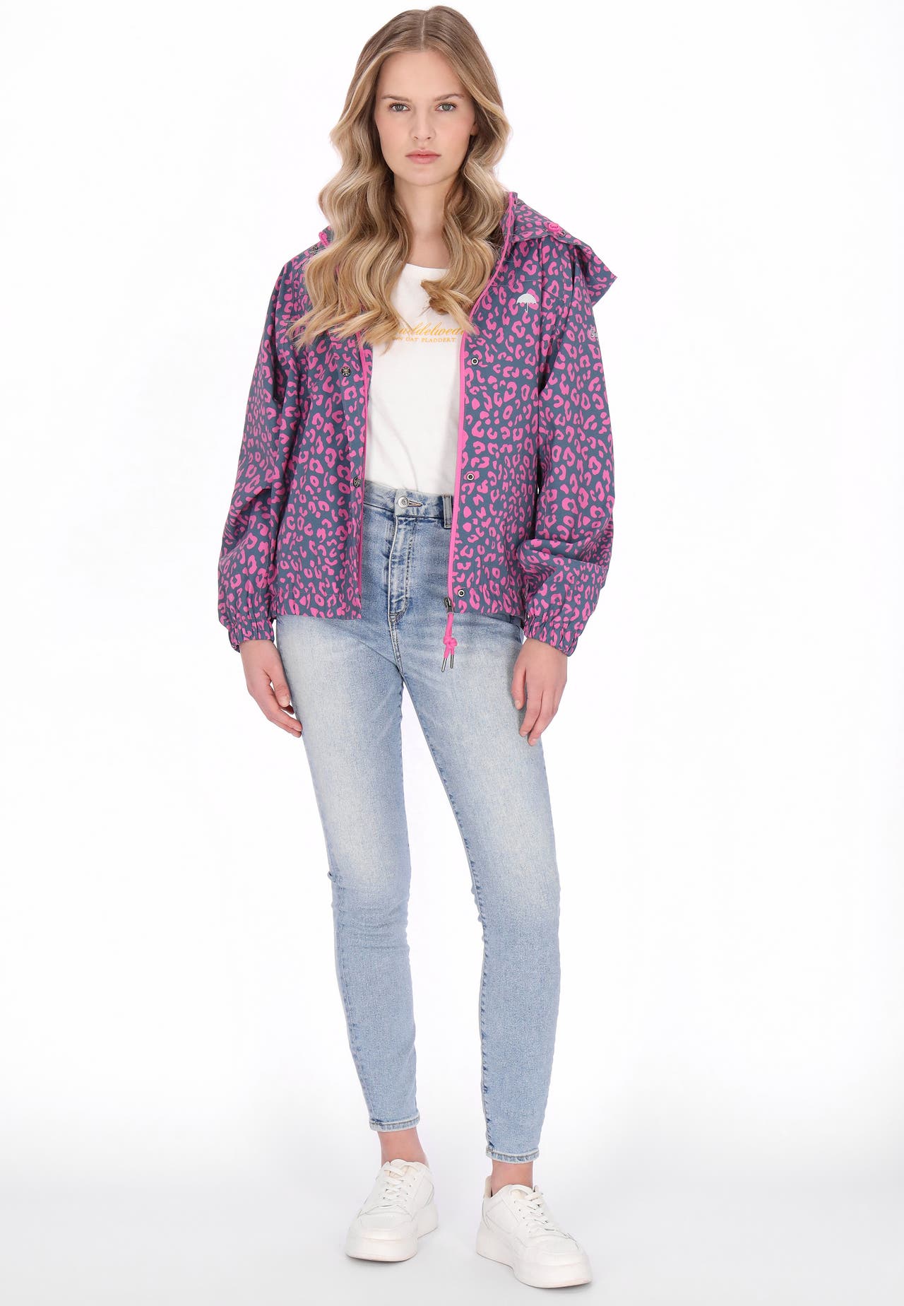 SCHMUDDELWEDDA Übergangsjacke pink navy leo, Bild 1