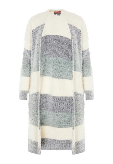 MYMO Strickjacke Creme Mehrfarbig