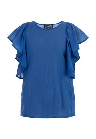 DREIMASTER Casual-Bluse Blau