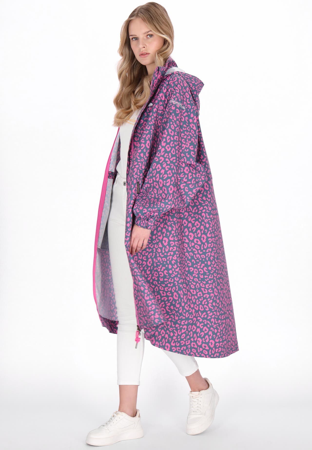 SCHMUDDELWEDDA Regenjacke pink navy leo, Bild 1
