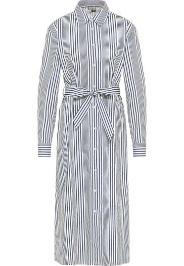 DREIMASTER Casual-Kleid Wollweiss Marine