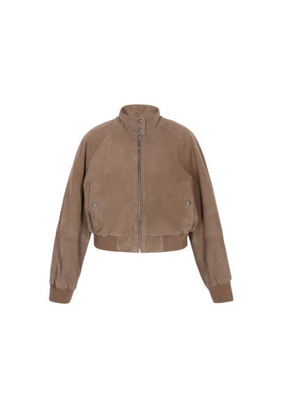 DREIMASTER Lederjacke taupe
