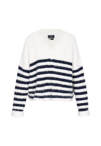 DREIMASTER Pullover offwhite navy