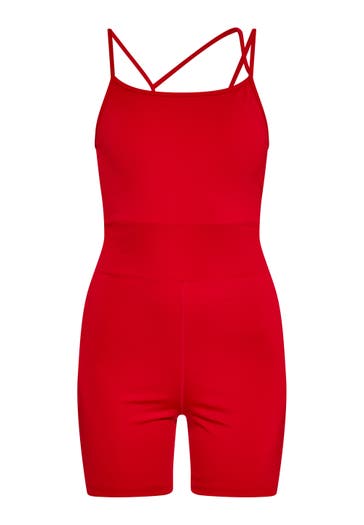 MYMO Jumpsuit Rot Skinny