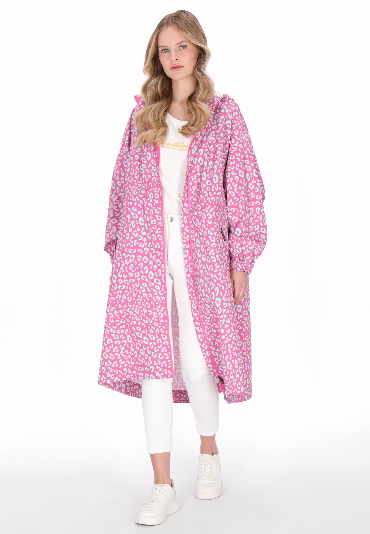 SCHMUDDELWEDDA Regenjacke aqua pink leo, Bild 1