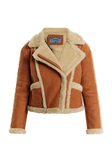 DREIMASTER Lederjacke Cognac