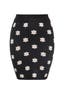 Casual-Rock SCHWARZ CREME LILA
