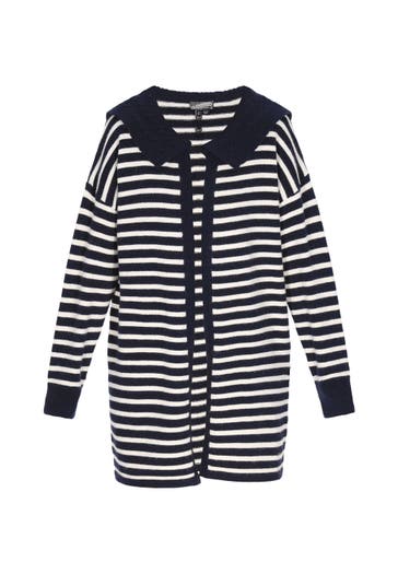 DREIMASTER Strickjacke navy offwhite