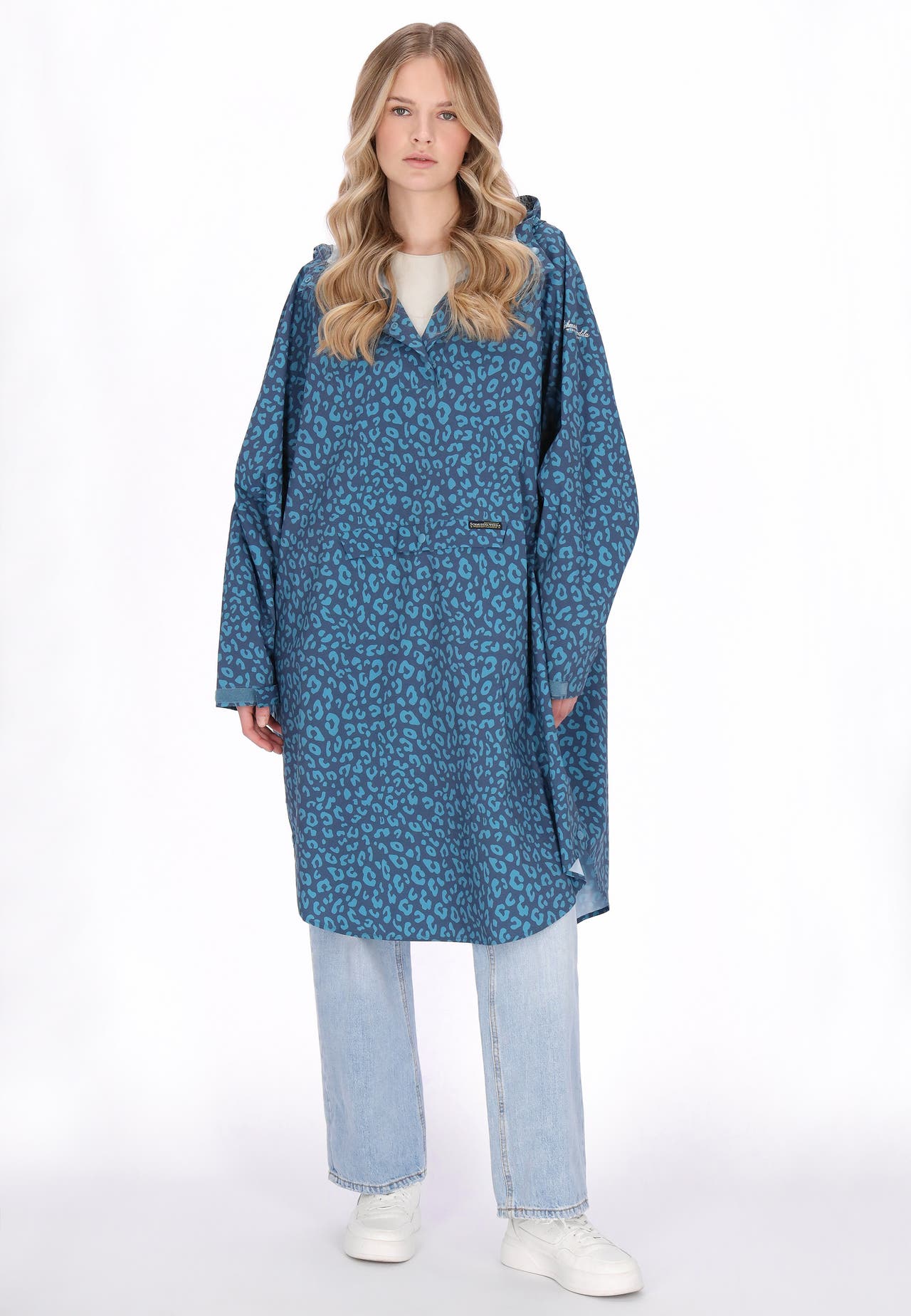 SCHMUDDELWEDDA Regenjacke dark aqua navy leo, Bild 1
