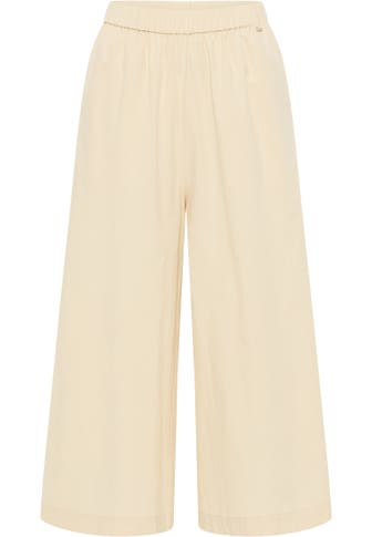 DREIMASTER Stoffhose Hellbeige Loose Fit