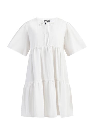 DREIMASTER Casual-Kleid Wollweiss