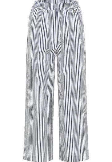 DREIMASTER Stoffhose Wollweiss Marine Loose Fit