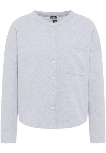 DREIMASTER Sweatjacke Hellgrau Melange