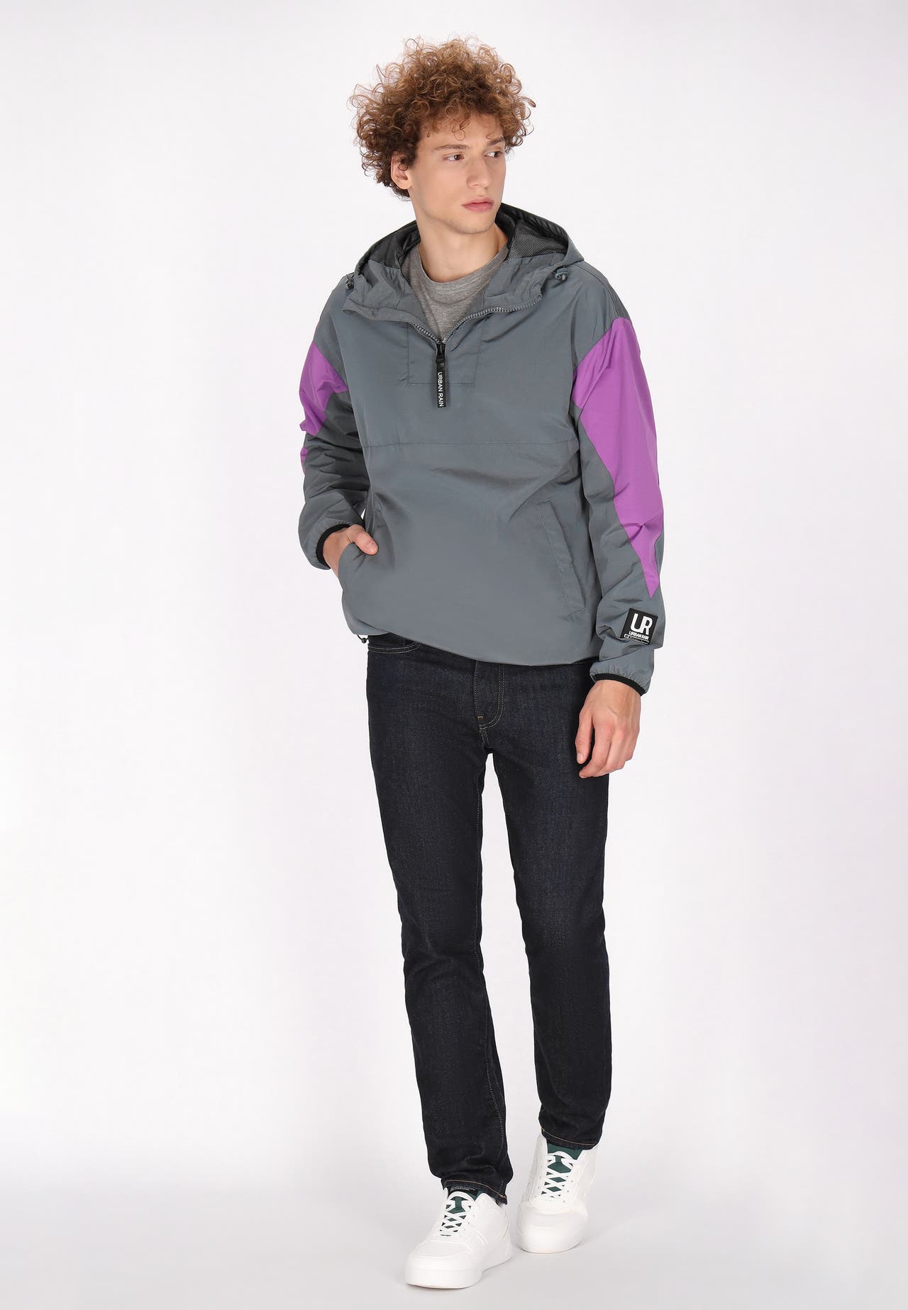 SCHMUDDELWEDDA Blouson Graublau Colorblock, Bild 1