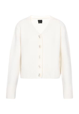 DREIMASTER Strickjacke Wollweiss
