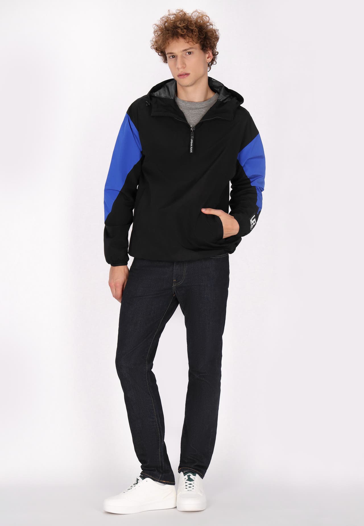 SCHMUDDELWEDDA Blouson Schwarz Königsblau Colorblock, Bild 1