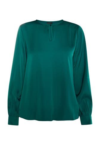DREIMASTER Casual-Bluse Dunkelgrün
