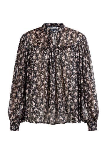 DREIMASTER Casual-Bluse Schwarz Rosa