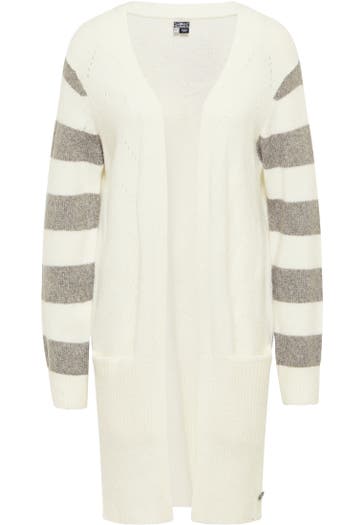 DREIMASTER Strickjacke Wollweiss