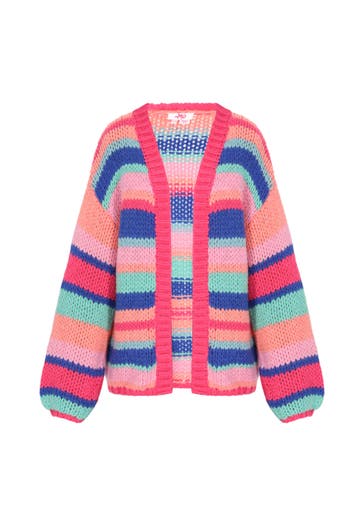 MYMO Strickjacke orange multicolor