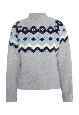 DREIMASTER Pullover Grau Mehrfarbig