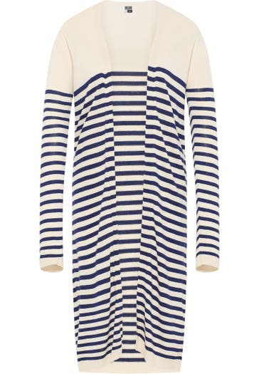 DREIMASTER Strickjacke Wollweiss Marine