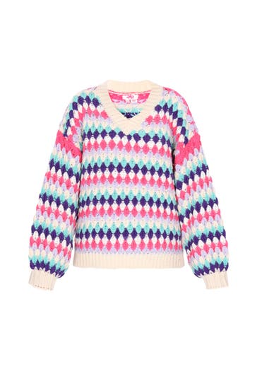 MYMO Pullover turquoise multicolor
