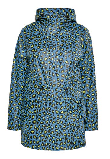 SCHMUDDELWEDDA Regenjacke Stahlblau Limette Leo