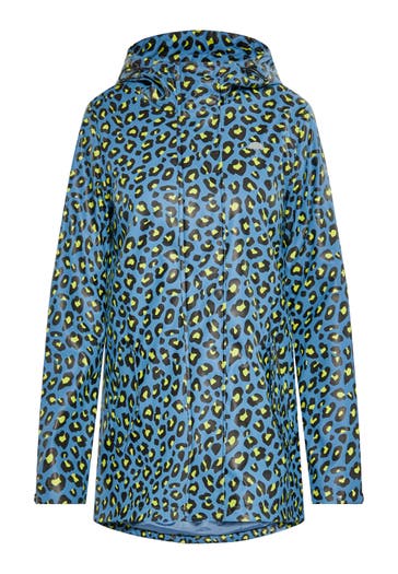SCHMUDDELWEDDA Regenjacke Stahlblau Limette Leo