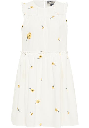 DREIMASTER Casual-Kleid Wollweiss Gelb