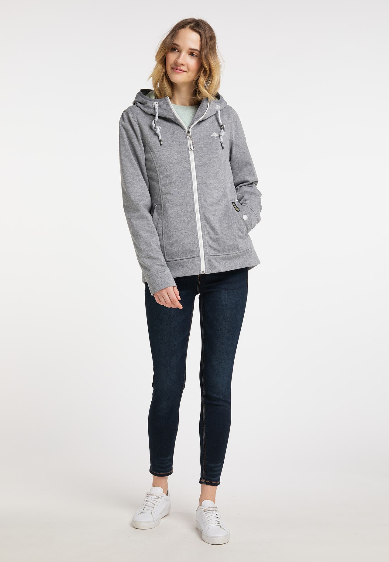 SCHMUDDELWEDDA Übergangsjacke Grau Melange Hellgrün, Bild 1