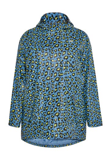SCHMUDDELWEDDA Regenjacke Stahlblau Limette Leo