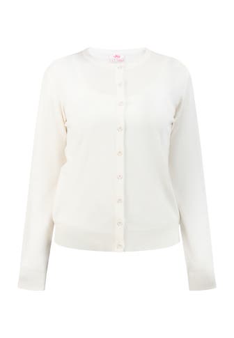 MYMO Strickjacke Wollweiss