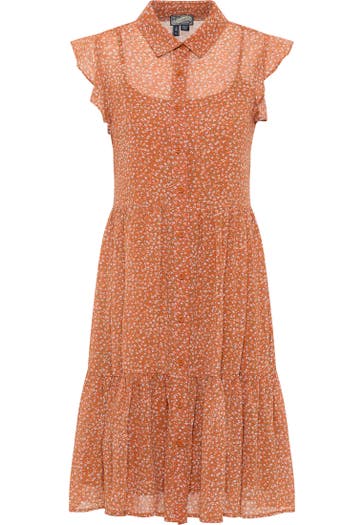 DREIMASTER Casual-Kleid Orange Mehrfarbig