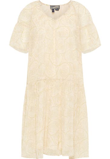 DREIMASTER Casual-Kleid Wollweiss Mehrfarbig